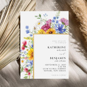 Invitation Élégant Rustique Mariage Floral Été