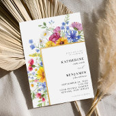 Invitation Élégant Rustique Mariage Floral Été