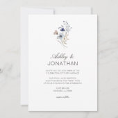 Invitation Élégant Rustique moderne Mariage Fleur sauvage (Devant)