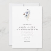 Invitation Élégant Rustique moderne Mariage Fleur sauvage (Devant)