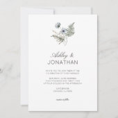Invitation Élégant Rustique moderne Mariage Fleur sauvage (Devant)
