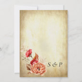 Invitation Élégant Rustique Neutre Boho Mariage Floral (Dos)