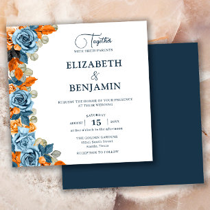 Invitation Élégant Rustique Nuit Et Mariage Bohème Rust