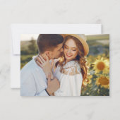 Invitation Élégant Rustique Purple Blush Floral Enregistrer L (Dos)