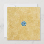 Invitation Élégant Rustique Sable Bleu Marine Hydrangeas Mari (Dos)