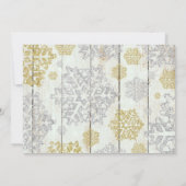 Invitation Élégant Rustique Snowflakes Xmas Ribbon (Dos)