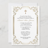 Invitation Élégant sacrement de la colombe de confirmation Li (Devant)