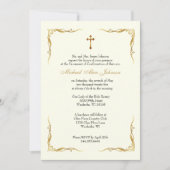 Invitation Élégant sacrement de la Confirmation Dove Roses (Devant)