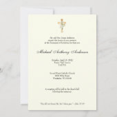 Invitation Élégant sacrement de l'initiation (Dos)