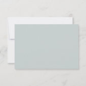 Invitation Elégant Sage Bleu Gris Grains Grains Mariage RSVP (Dos)