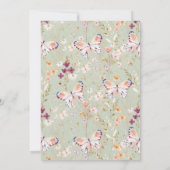 Invitation Elegant Sage Boho Fête des mariées Fleur sauvage (Dos)