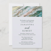 Invitation Elégant Sage et Gold Beach Mariage (Devant)