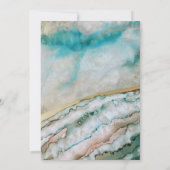 Invitation Elégant Sage et Gold Beach Mariage (Dos)