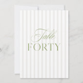 Invitation Elegant Sage Green & Beige Wedding 40 Table Number (Dos)