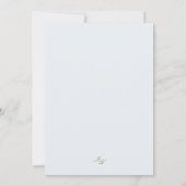 Invitation Elegant Sage Green & Blue Striped Wedding Menu (Dos)