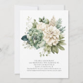 Invitation Elegant Sage Green Botanical Bridal Shower | (Dos)
