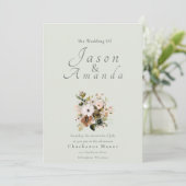 Invitation Elegant Sage Green Botanical Garden & Country (Debout devant)