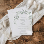 Invitation Elegant Sage Green Botanical Garden Wedding