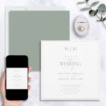Invitation Élégant Sage Green Calligraphie Monogramme<br><div class="desc">Laissez votre papeterie mariage capturer l'amour et la beauté de votre journée spéciale avec cette Elégante Sage Green Calligraphy Monogram Invitation! Notre superbe design moderne et formel présente une bordure verte sage autour de l'invitation carré. Il est ensuite accentué avec un beau Monogram en couple, personnalisé avec vos détails et...</div>