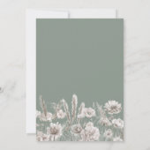 Invitation Elegant Sage Green Floral Boho Wedding (Dos)