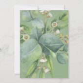 Invitation Elégant Sage Green Floral Double joint Anniversair (Dos)