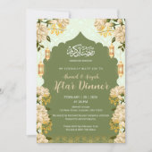 Invitation Elegant Sage Green Floral Ramadan Kareem Iftar (Devant)