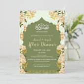 Invitation Elegant Sage Green Floral Ramadan Kareem Iftar (Debout devant)