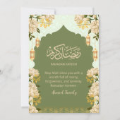 Invitation Elegant Sage Green Floral Ramadan Kareem Iftar (Dos)