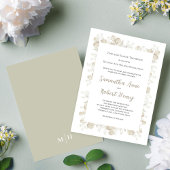 Invitation Élégant Sage Green Jardin botanique Foliage