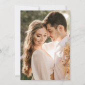 Invitation Élégant Sage Green Mariage Monogramme Photo (Dos)