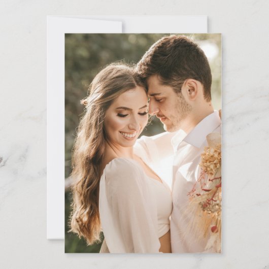 Invitation Élégant Sage Green Mariage Monogramme Photo (Dos)