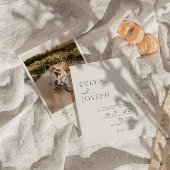 Invitation Elégant Sage Green Minimalist Boho Mariage tendanc