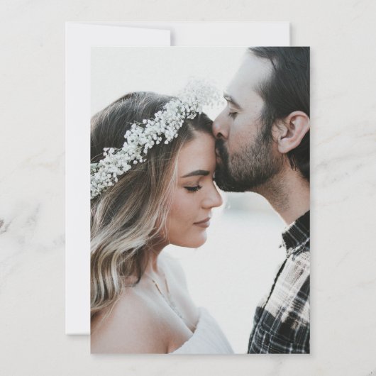 Invitation Elegant Sage Green Script moderne Mariage photo (Dos)