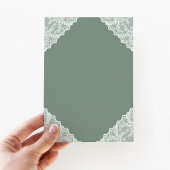 Invitation Élégant Sage Vert Floral Baptême Religieux