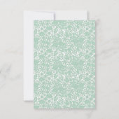 INVITATION ÉLÉGANT SAGE VERT LACE RSVP (Dos)
