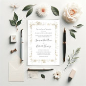 Invitation Elégant Sage Vert Mariage verdure