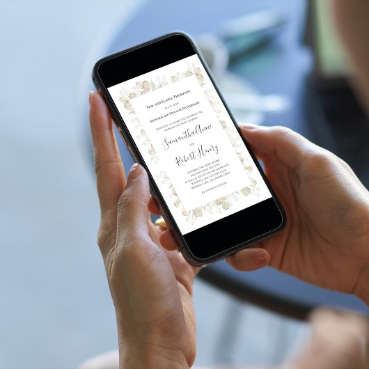 Invitation Elégant Sage Vert Mariage verdure