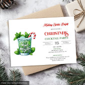 Invitation Elegant sangria Christmas cocktails party invite