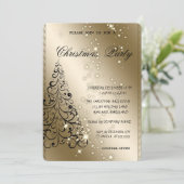 Invitation Élégant sapin de Noël, fête de Noël (Debout devant)