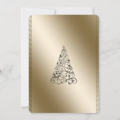 Invitation Élégant sapin de Noël, fête de Noël (Dos)