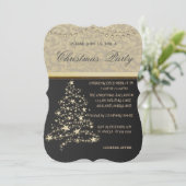 Invitation Elégant sapin de Noël, Fête de Noël d'entreprise (Debout devant)