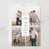Invitation Elegant Save the Date Wedding Photo Collage (Devant)