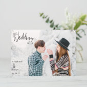 Invitation élégant scénario du mariage photo mariage (Debout devant)