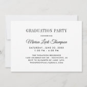 Invitation Élégant Script 2025 Custom Photo Graduation Party (Dos)