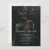 Invitation Élégant Script 2 Photo Tout en un Mariage (Devant)