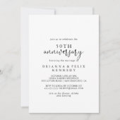 Invitation Élégant Script 50e anniversaire de Mariage (Devant)