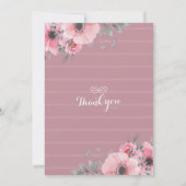 Invitation Élégant Script & Aquarelle Floral Wedding shower (Dos)