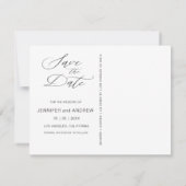 Invitation Élégant Script Aquarelle Laver Enregistrer La Date (Dos)