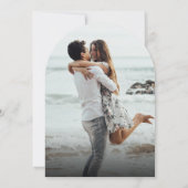 Invitation Elegant Script Arch Photo Couples Bridal Shower (Dos)