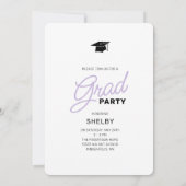 Invitation Élégant Script Arch Photos Graduation Party (Dos)